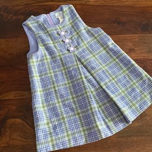 Florence Eiseman Toddler Wool Lavender Plaid Dress